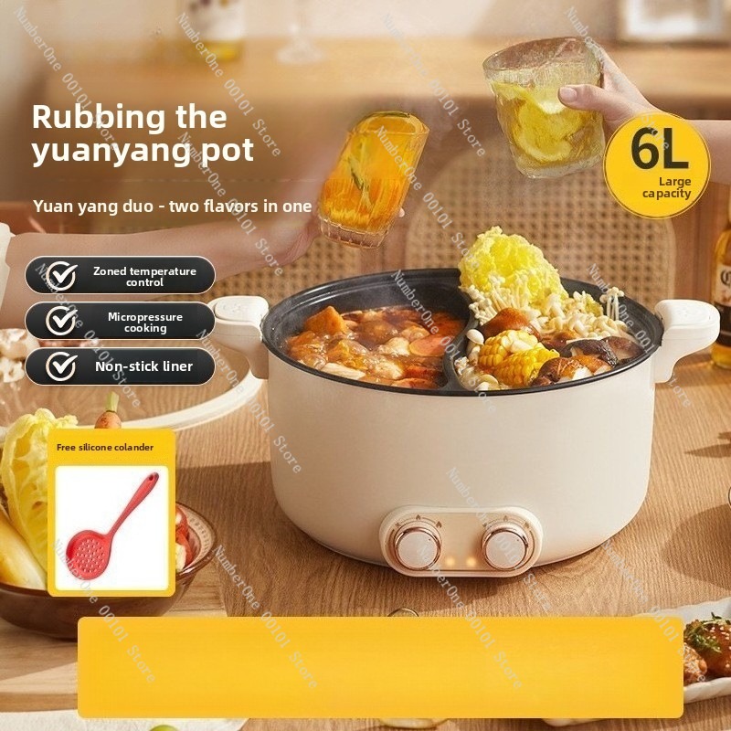 6L 8L Double Pot Electric Hot  - Kitchen Appliances Large review and price
